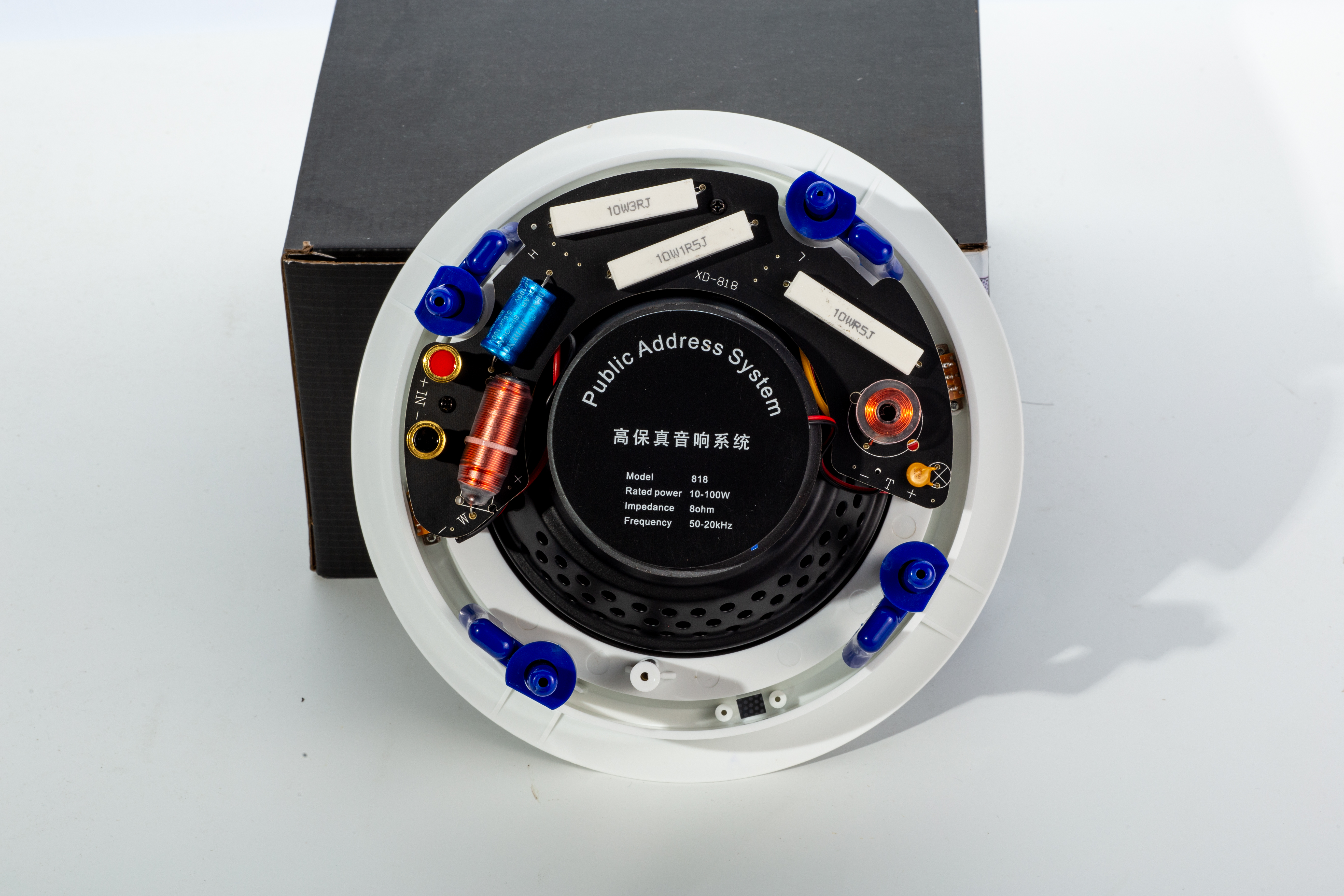 Fixed Resistance Ceiling Speaker HiFi 818 6.5 Inch 60W Full Range Public Address System Home Theatre Background Music