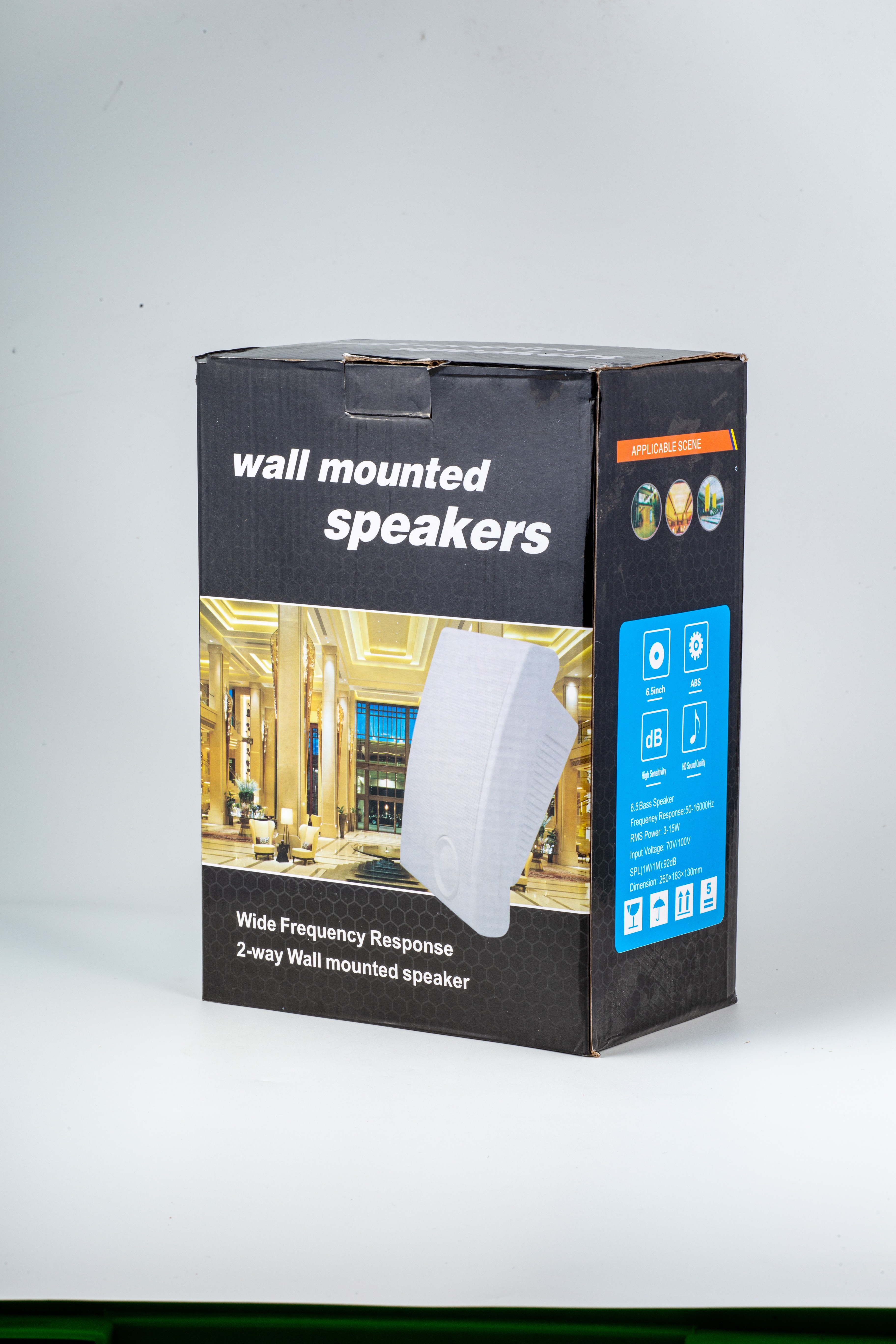 121A 100V 10W 6.5" Woofer Wall Mount PA Speaker for Commercial Public Address School & Party Use