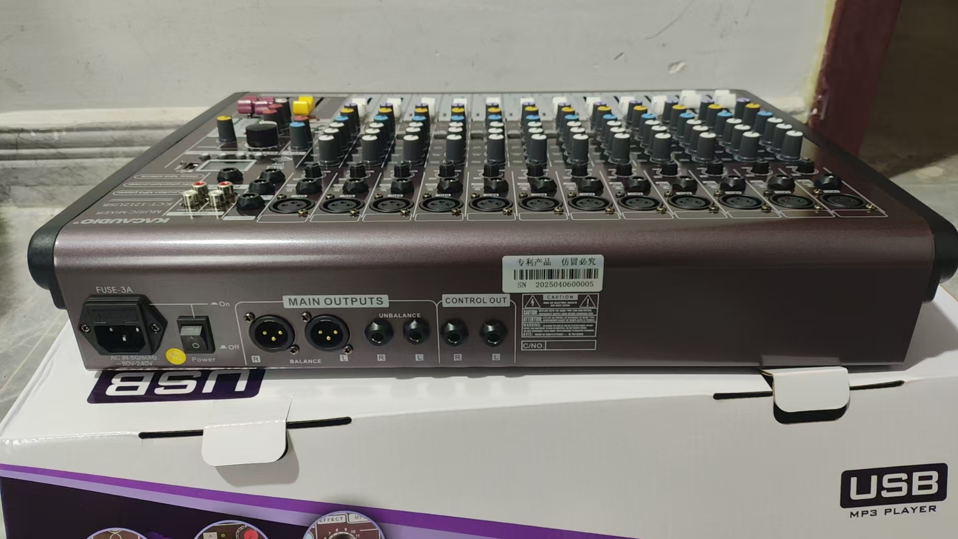 KCT-1208USB 8CH Studio Mixing Console With MP3 Player Lyrics Display 48V Phantom Power Multi-bus Output Professional Audio Mixer