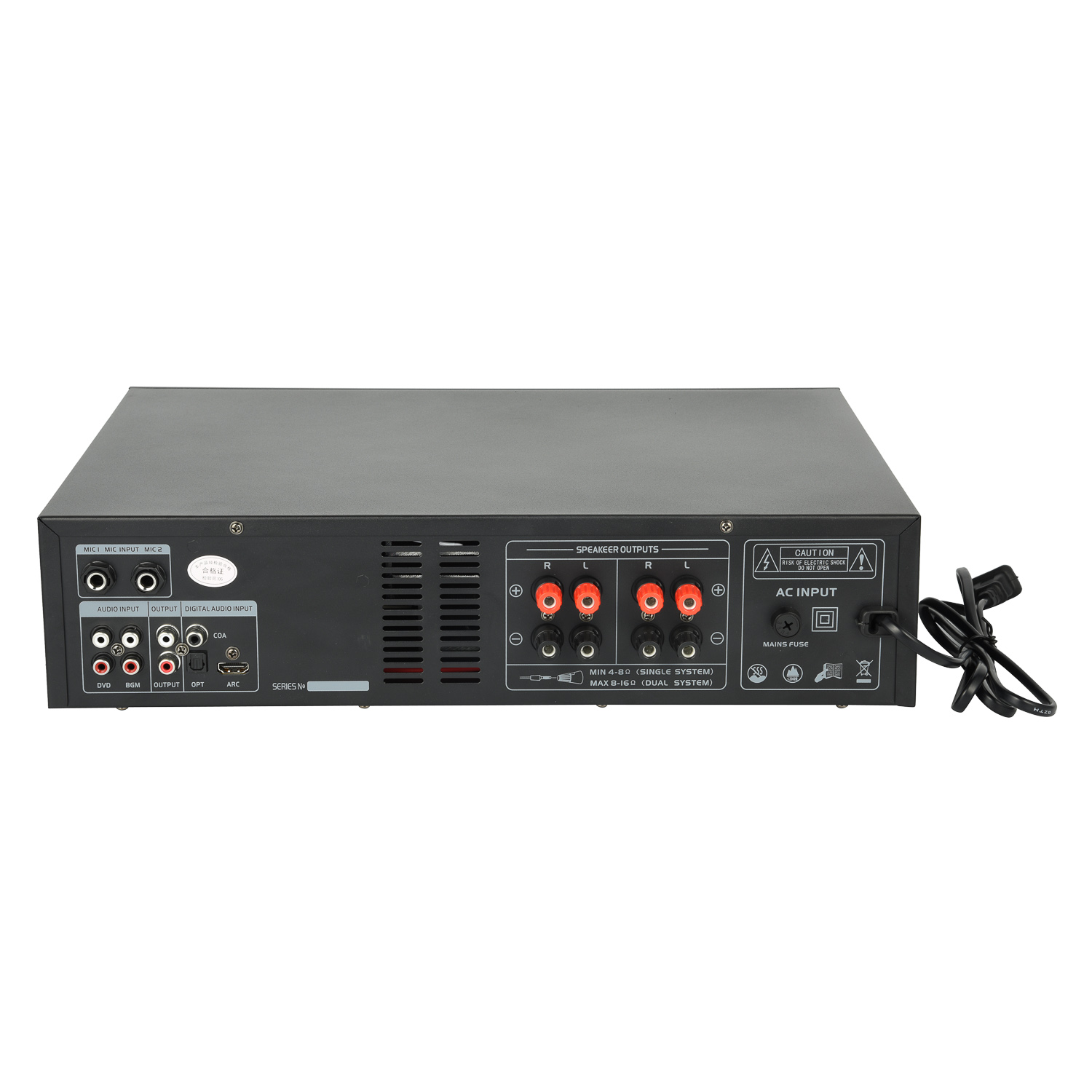 KCK-300USB 350W+350W DSP KTV Amplifier Bluetooth Fiber Coaxial Feedback Elimination