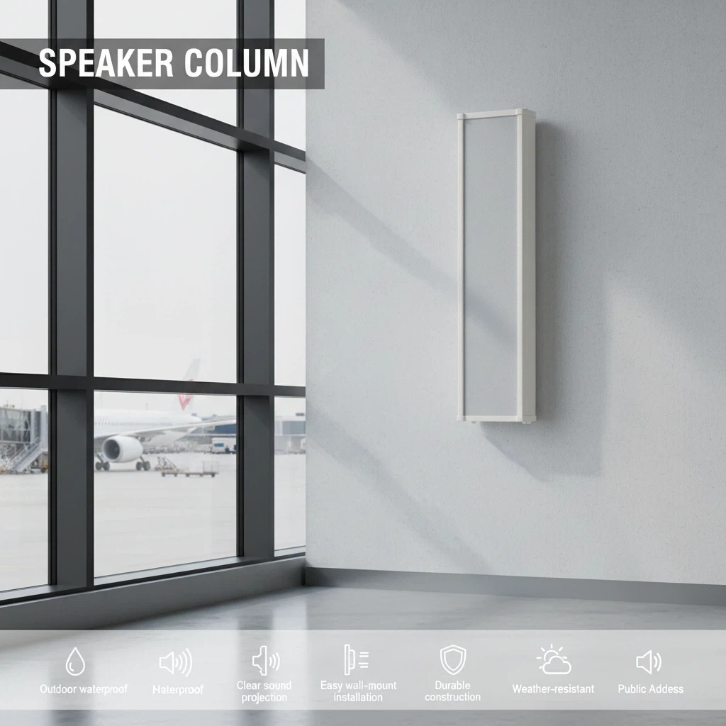 OEM 40-80W 5 Inch model 640 Column Speaker PA System Wall Mount Loudspeaker for School Hotel Corridor Mall