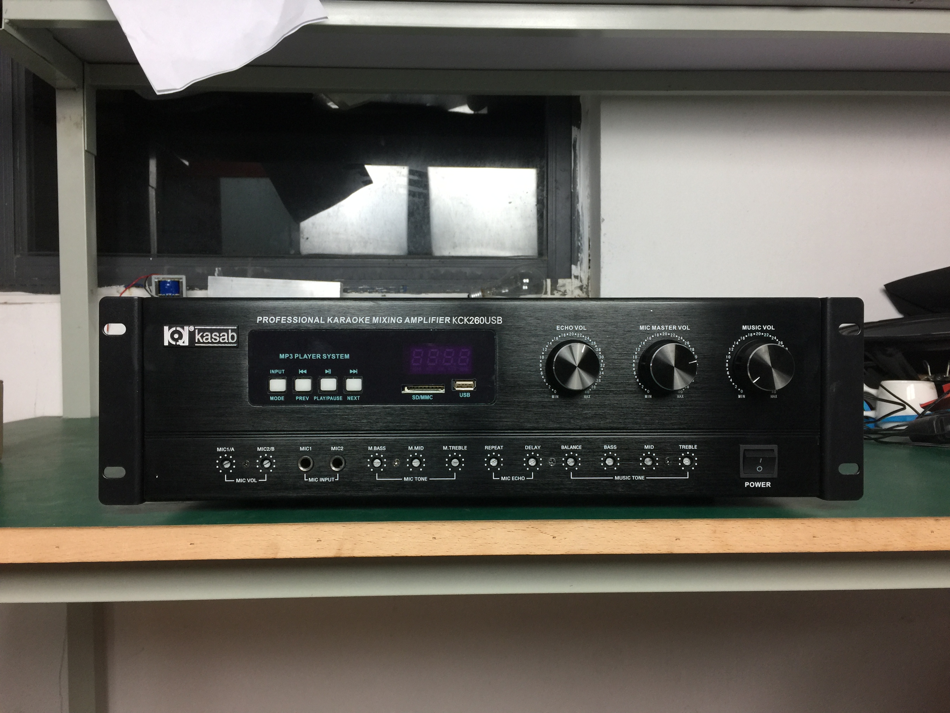 KCK-260USB 260W×2 8Ω Karaoke Power Amplifier Bluetooth USB SD DSP Reverb Home KTV Amplifier