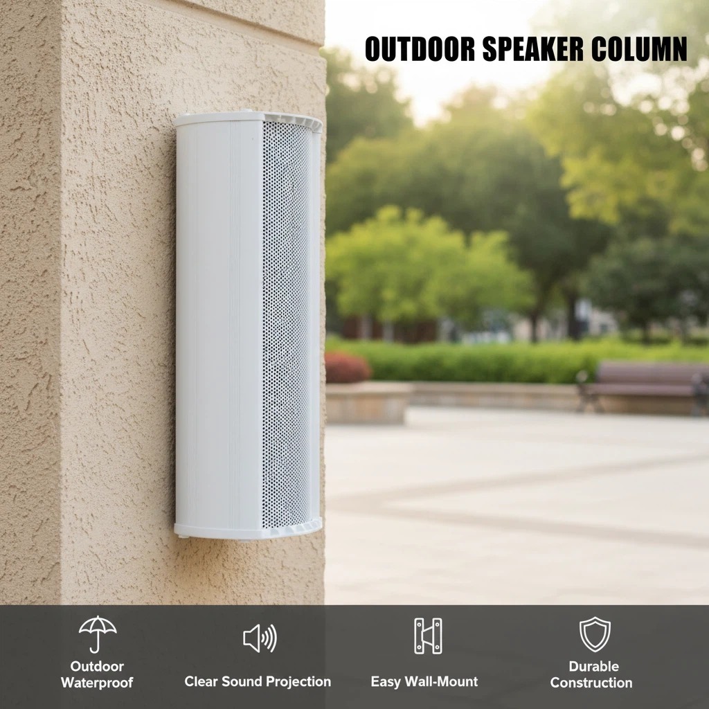 OEM 40W 5.5 Inch model 6640 Column Speaker PA System Wall Mount Loudspeaker for School Hotel Corridor Mall