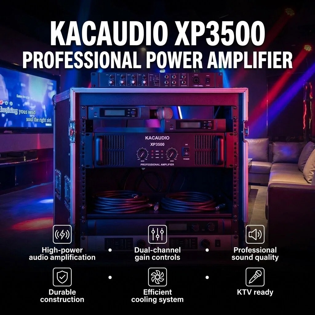 XP3500 Professional Power Amplifier 2×350W 8Ω High Fidelity PA Amplifier Low Distortion Multiple Protection Circuit