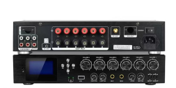 KCK-750USB High Power Meeting Room Amplifier 6 Channel 50W Dual Microphone Input USB Player With Remote Control Function