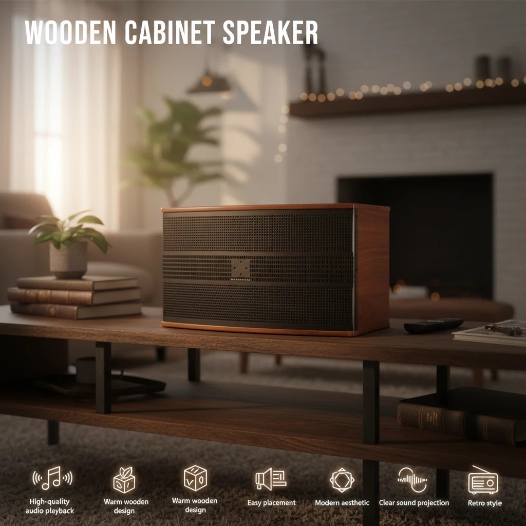 1050 Woofer Karaoke Speaker 250-500W 2×3" Tweeter MDF Cabinet for KTV Club Meeting Room