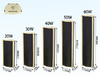 60-120W Three-Way Audio Column Speaker | Wood Cabinet Woofer Amplified PA System Cheap Commercial Sound Solution