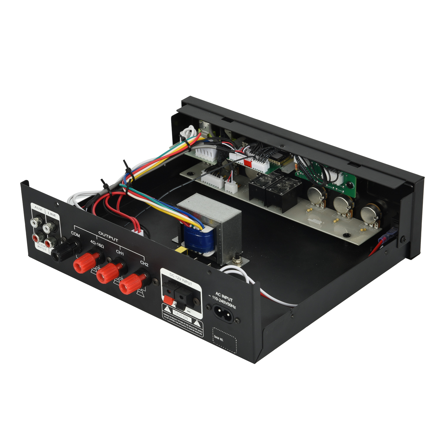 FS-206 60W*2 Professional PA Power Amplifier DSP BT FM USB Audio Amplifier for Home KTV