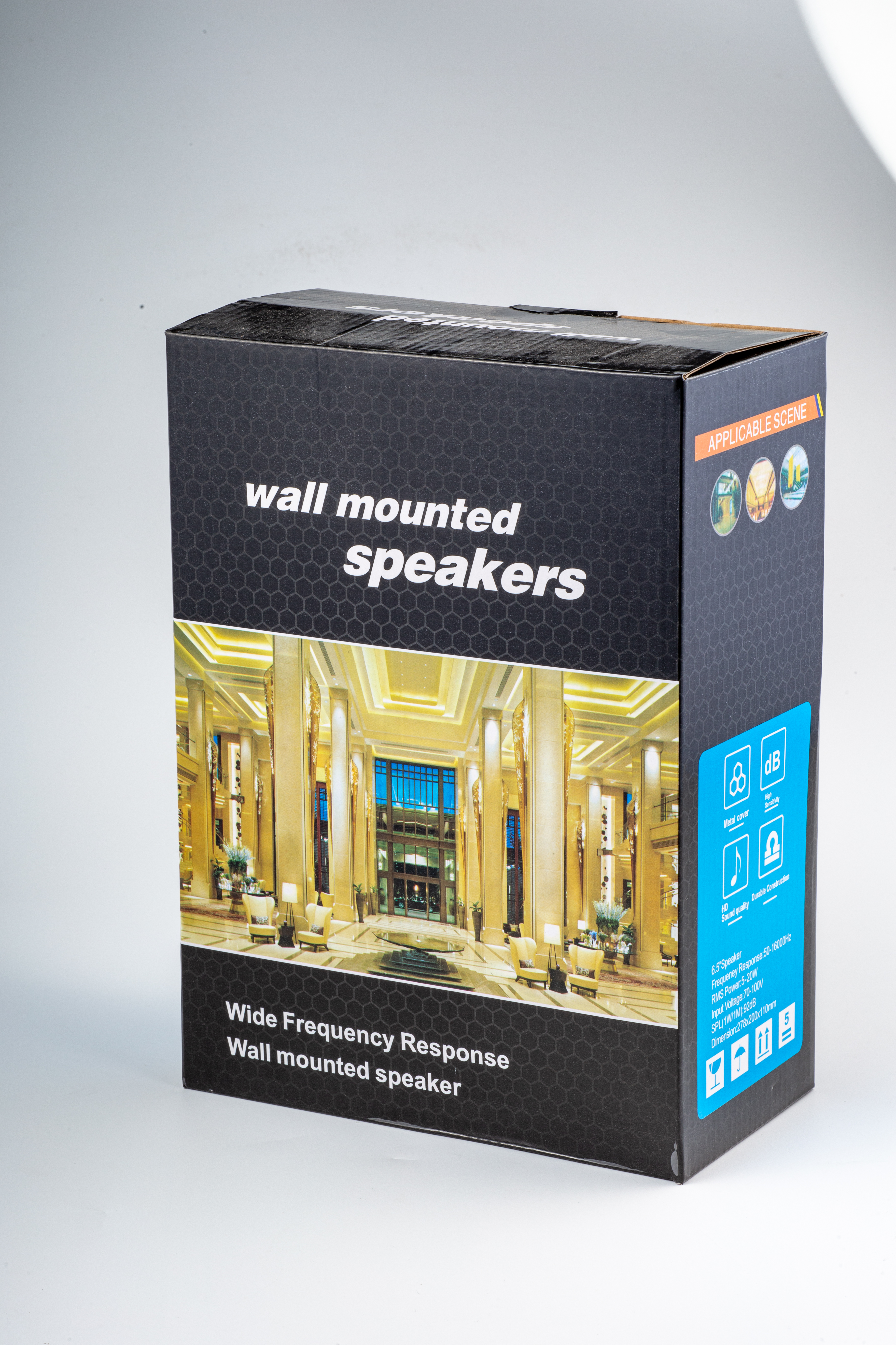 117B Factory Direct 6.5 Inch 8 Ohm 10W Wall Mounted Speaker Indoor 2-Way 5" Woofer 1" Tweeter Public Address System PA Loudspeaker