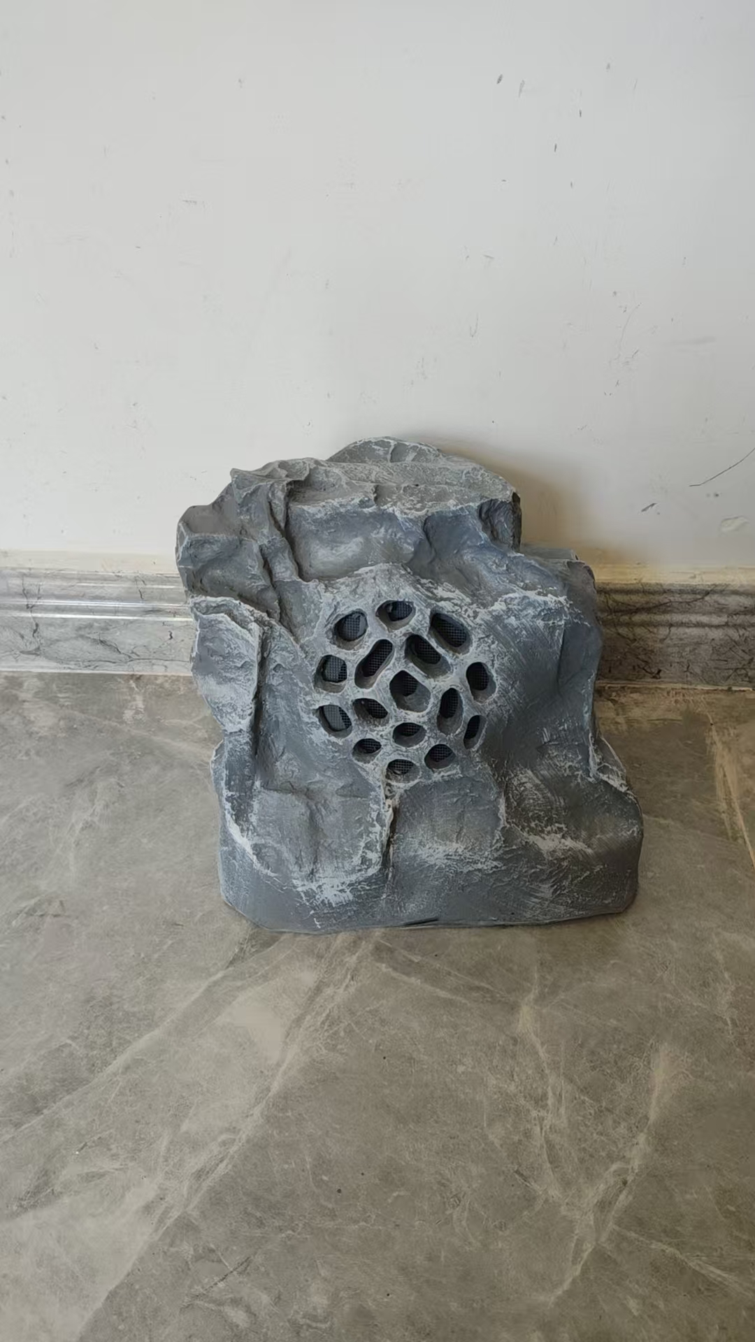 CP-44 20W All Weather Rock Shaped Outdoor Garden Speaker 5" Full-Range Woofer Glass Cabinet 8Ω Wired PA Speaker