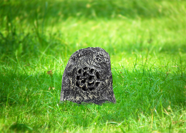 CP-27 20W Rock Shaped Garden Speaker All Weather Outdoor Landscape PA Speaker 5" Woofer Glass Cabinet Wired
