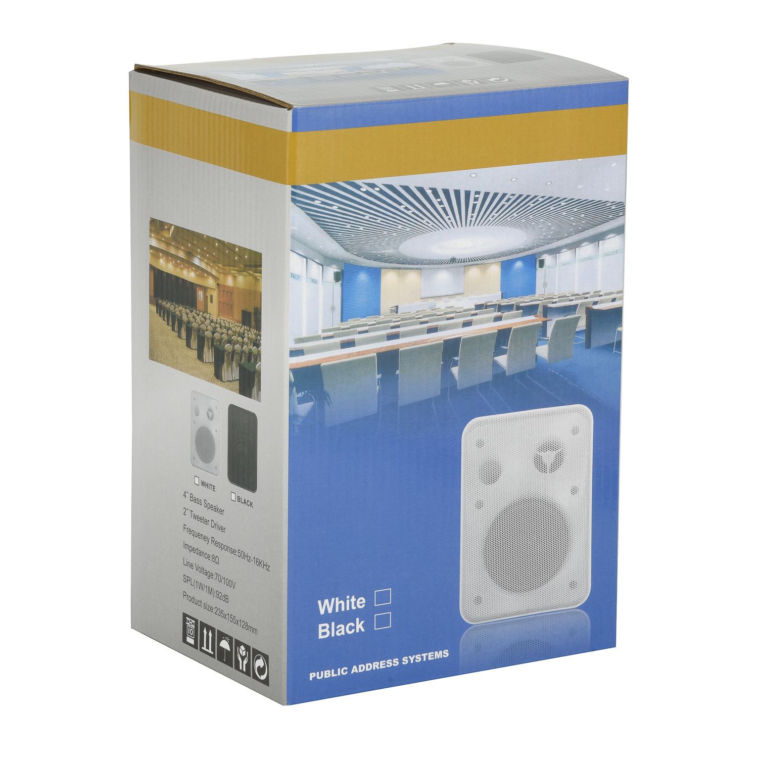 204A 4 Inch 20W 8 Ohm Two-Way Wall Mount Speaker | High Quality PA System Audio Speaker