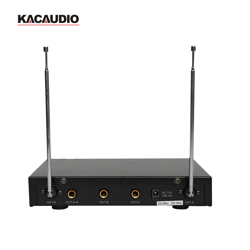 Professional High VHF Dual Channel Wireless Microphone WE-2010 Long Range For Lecture Stage
