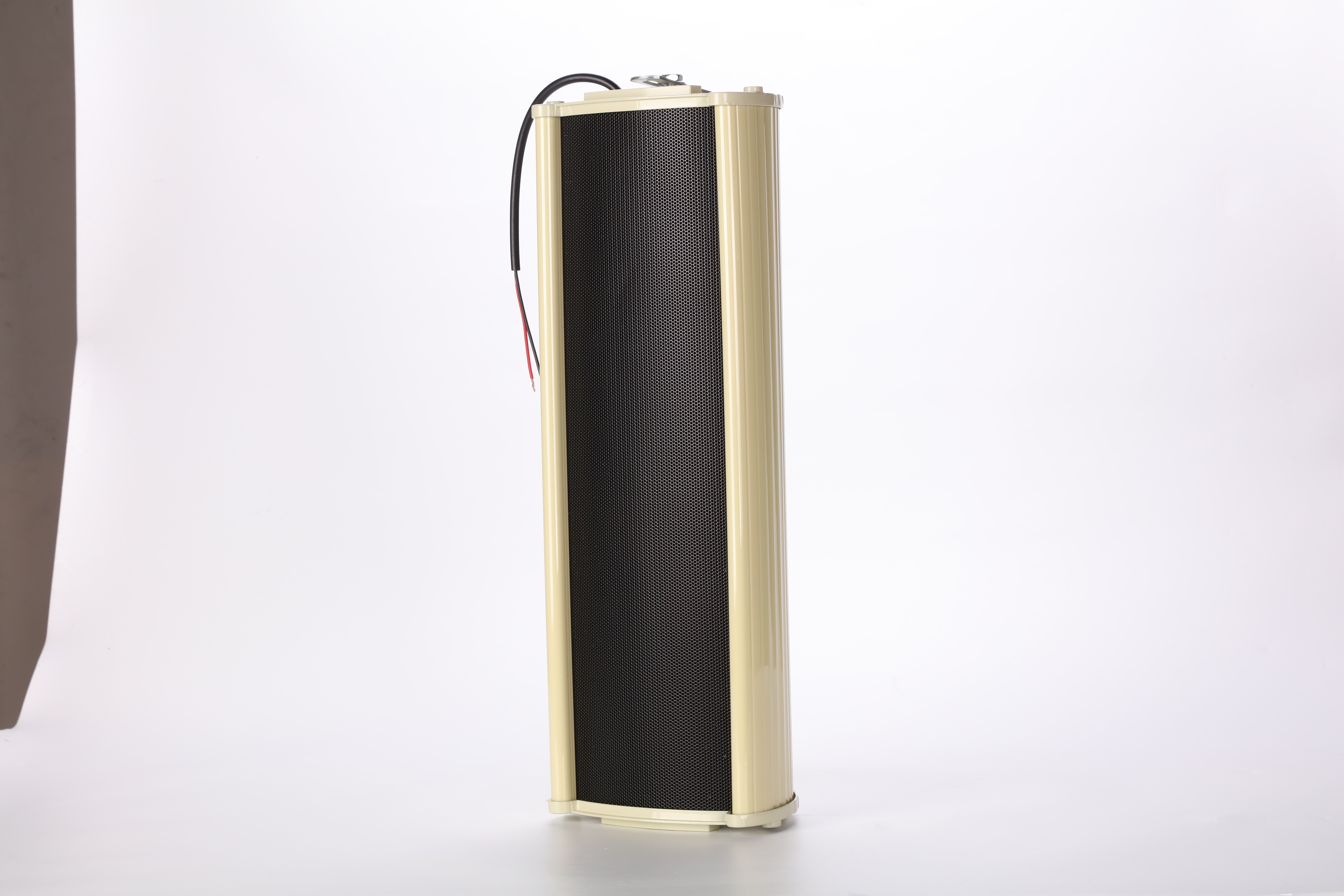 60-120W Three-Way Audio Column Speaker | Wood Cabinet Woofer Amplified PA System Cheap Commercial Sound Solution