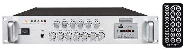 Professional 80W 1-Channel Public Address Amplifier PA-5080USBD Aluminum Alloy with FM Radio