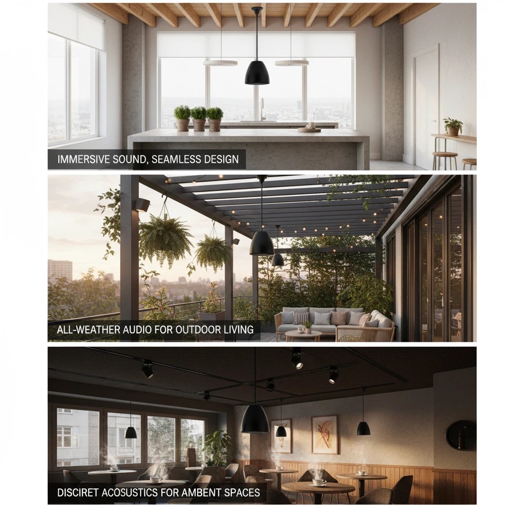 Hot Sale 510E-Black 4.5" 15W Pendant Speaker Hanging Ball Design High Quality Audio for Conference Room