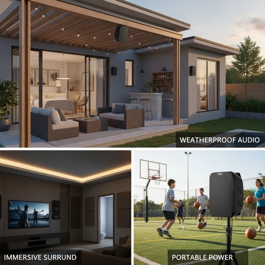 209B IPX6 Waterproof Wall Mount Speaker 10-30W Two-Way 100V/8Ω Outdoor Public Address Loudspeaker