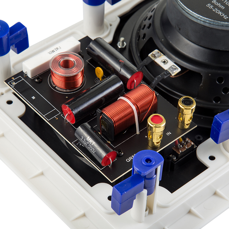 HiFi Home Theater Speaker 816A 6.5 Inch +1 Inch Tweeter 60W 8Ω Square Ceiling Speaker Public Address System