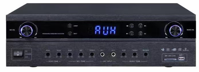 KCK-250USB Professional Audio Power Amplifier 180W*2 DSP Bluetooth FM USB Multifunction PA Amplifier for Home Theater KTV Conference