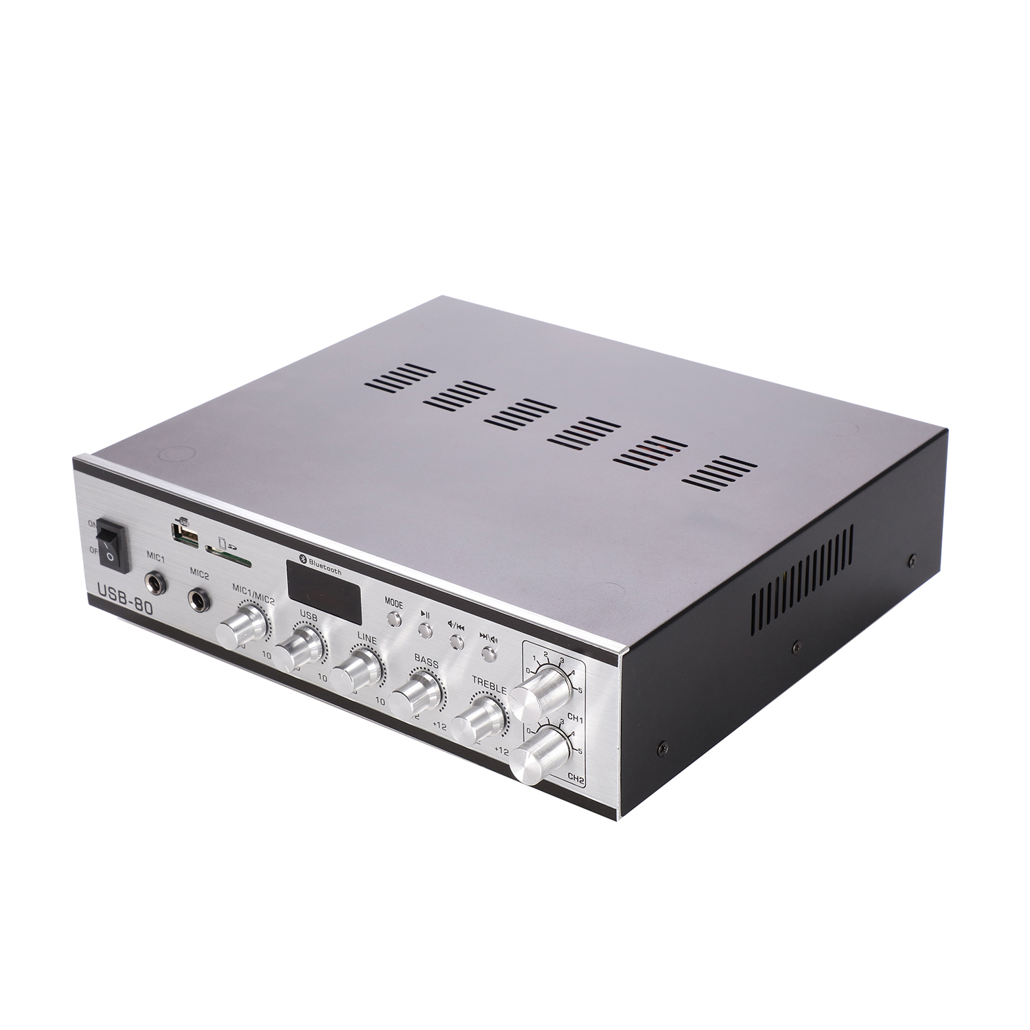 High Quality 80W Mini Power Amplifier 70V 100V 4-16 Ohm Audio PA Amplifier Support USB FM JBHKJ USB-80