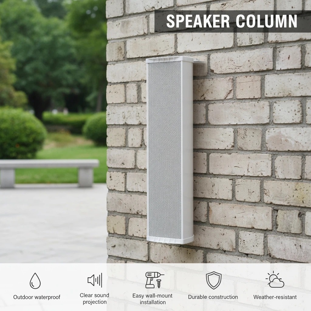 4 Inch 30W Waterproof Column Speaker 1230 Passive PA Speaker Module for Outdoor Public Address System