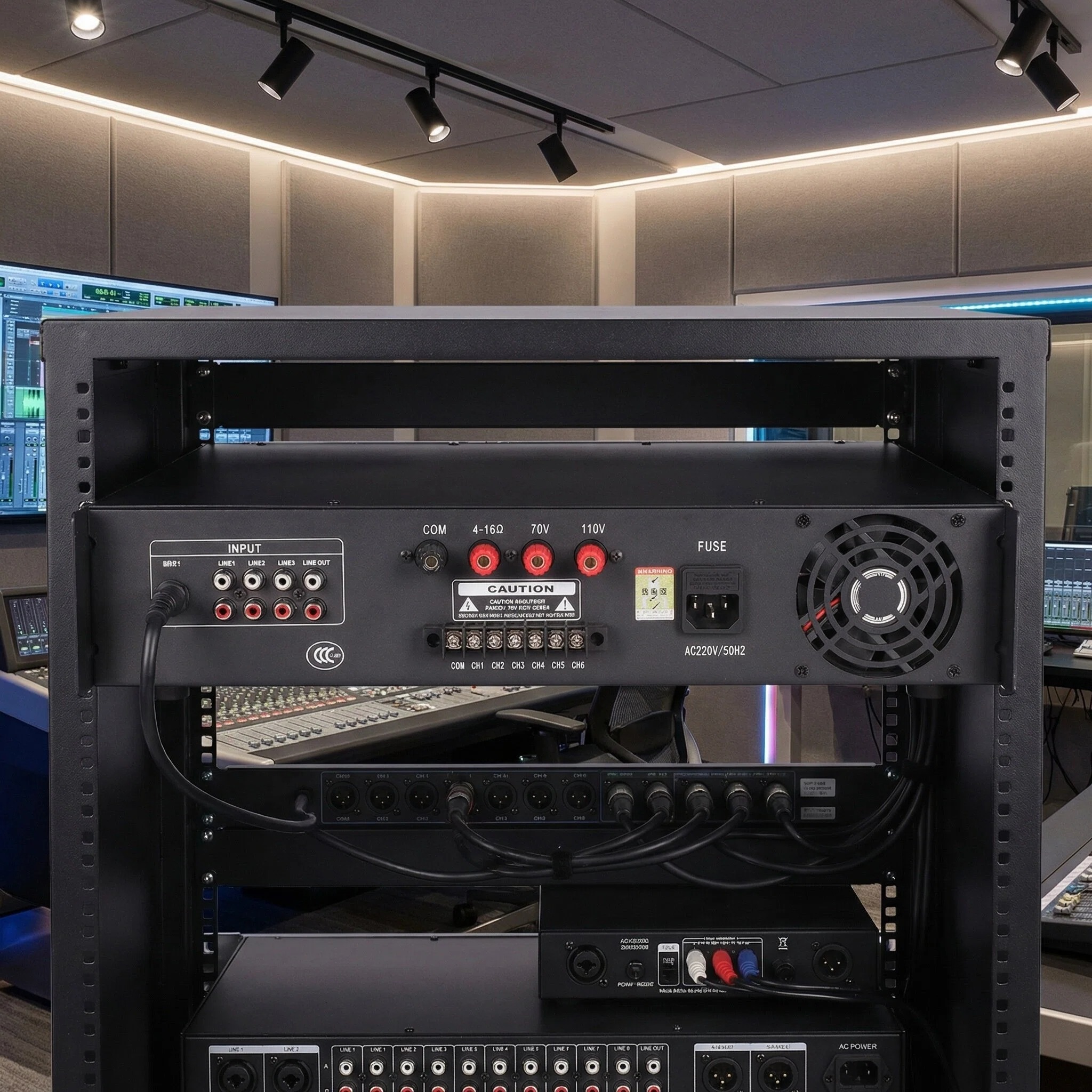 PA-5350USB 350W Class D Power Amplifier 70V/100V Professional Home PA Amp with USB FM Mic