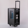 KC-8010 Portable Trolley Karaoke Speaker 10 Inch Multifunction Audio System with 2 Wireless Microphones