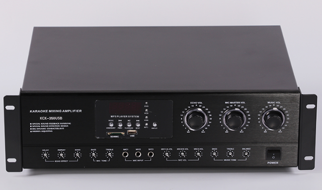 KCK-350USB Professional KTV Amplifier 350W+350W Independent Treble Mid Bass Echo Control