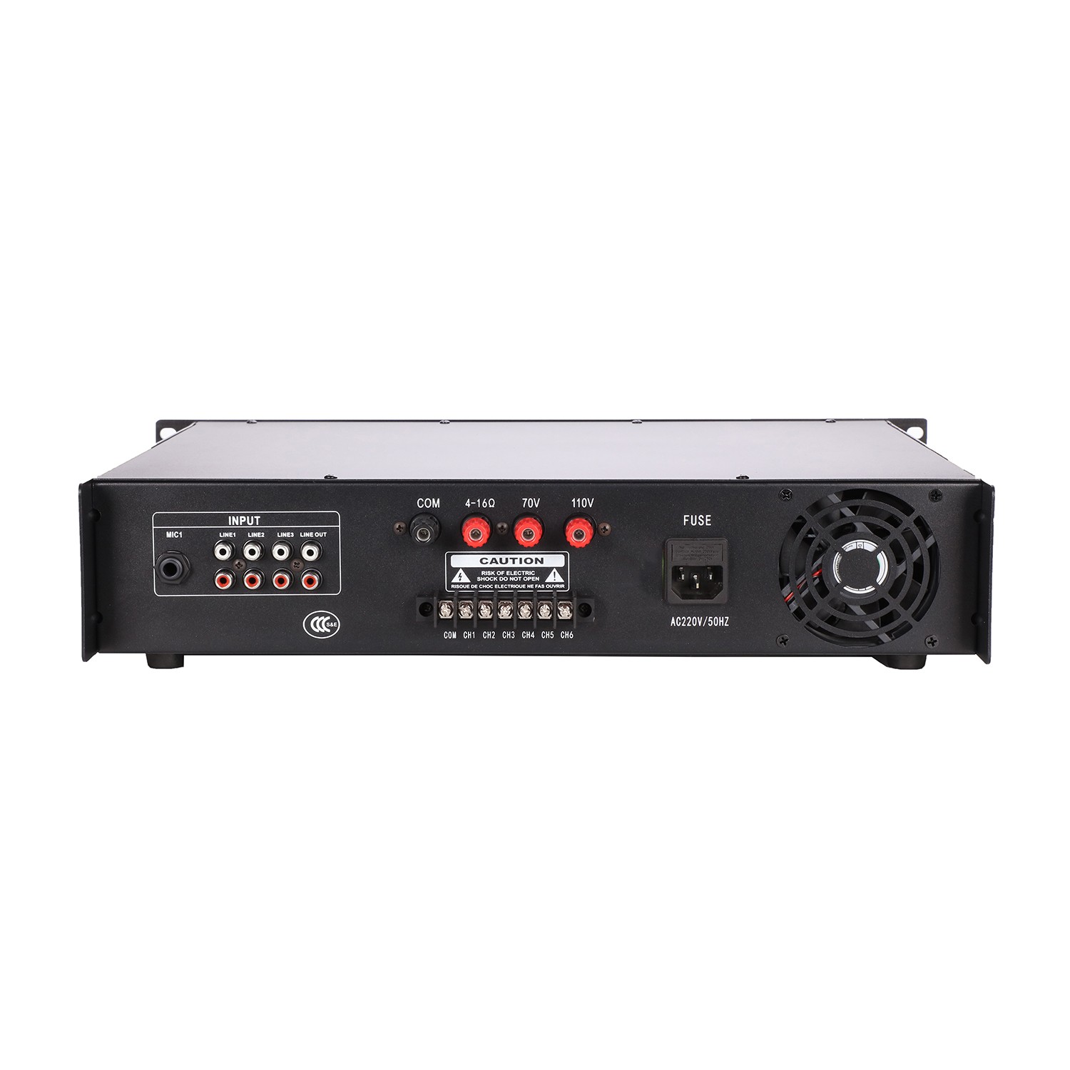 PA-5700USBD 700W 6-Zone Professional Power Amplifier with FM Radio Aluminum Alloy