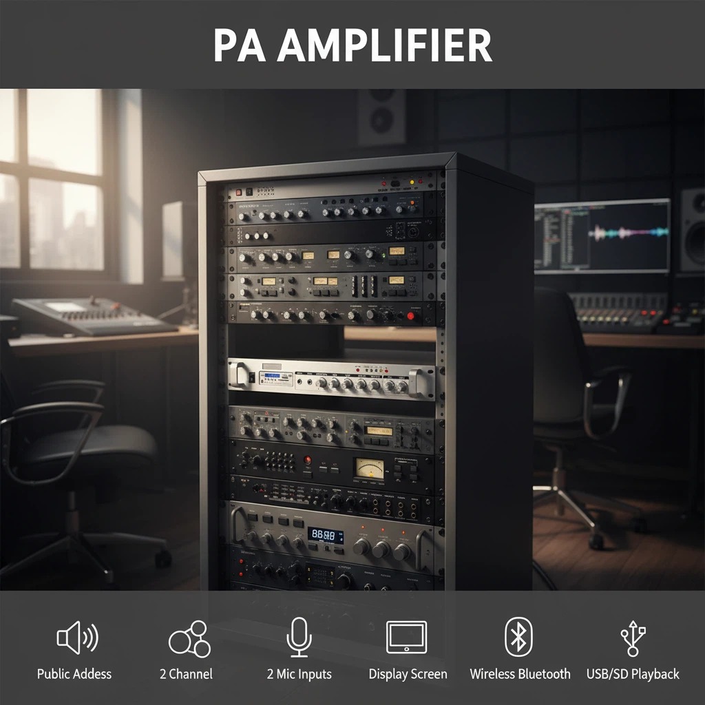 J18D 180W Professional Power Amplifier Home Audio DJ PA System 100V Line Aluminum Alloy