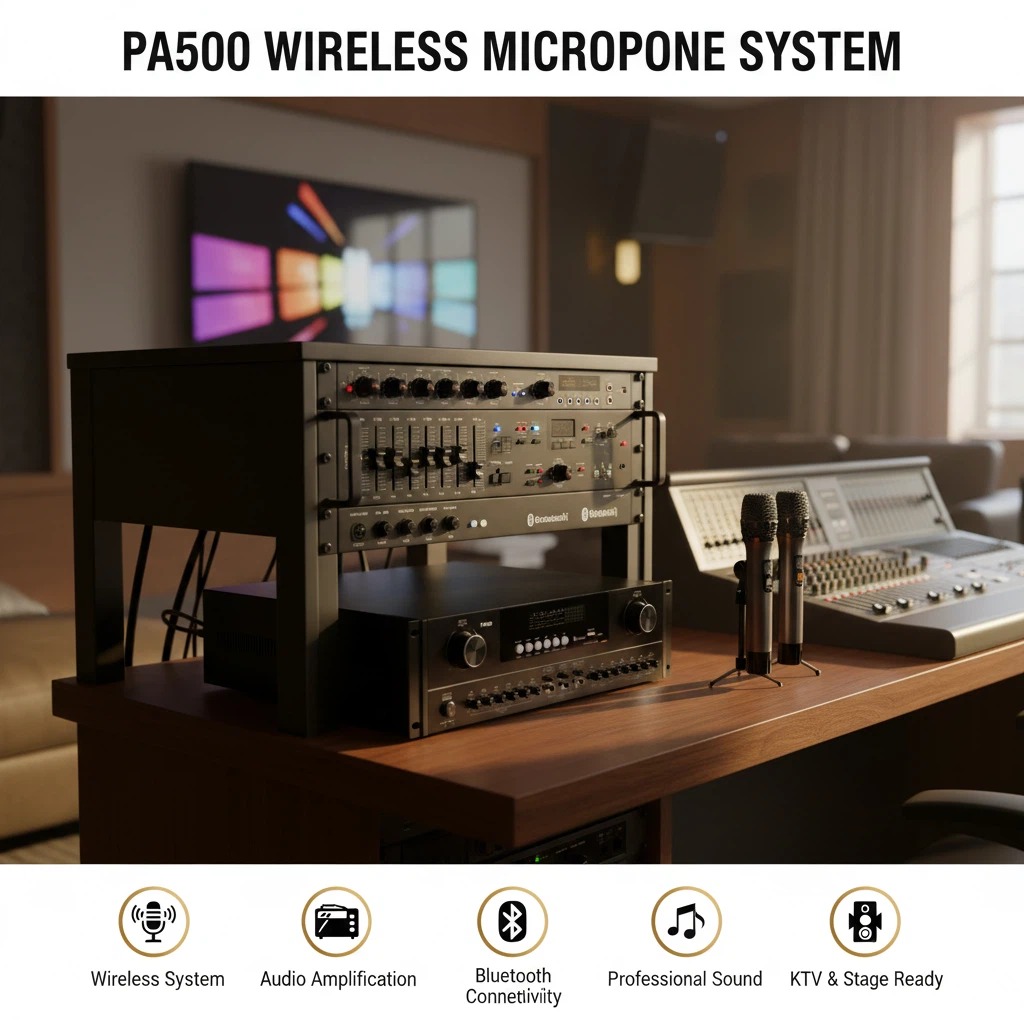 PA-800 700W+700W 8Ω Professional Karaoke Power Amplifier Bluetooth USB SD Dual Wireless Microphone Optical Coaxial Input