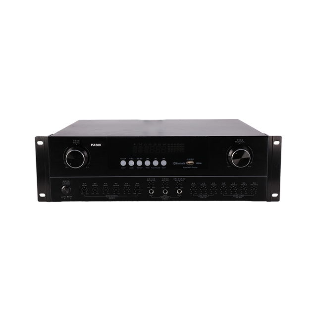 PA-800 700W+700W 8Ω Professional Karaoke Power Amplifier Bluetooth USB SD Dual Wireless Microphone Optical Coaxial Input
