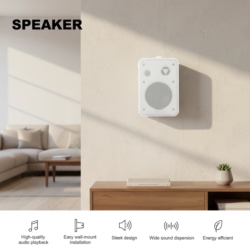 204A 4 Inch 20W 8 Ohm Two-Way Wall Mount Speaker | High Quality PA System Audio Speaker