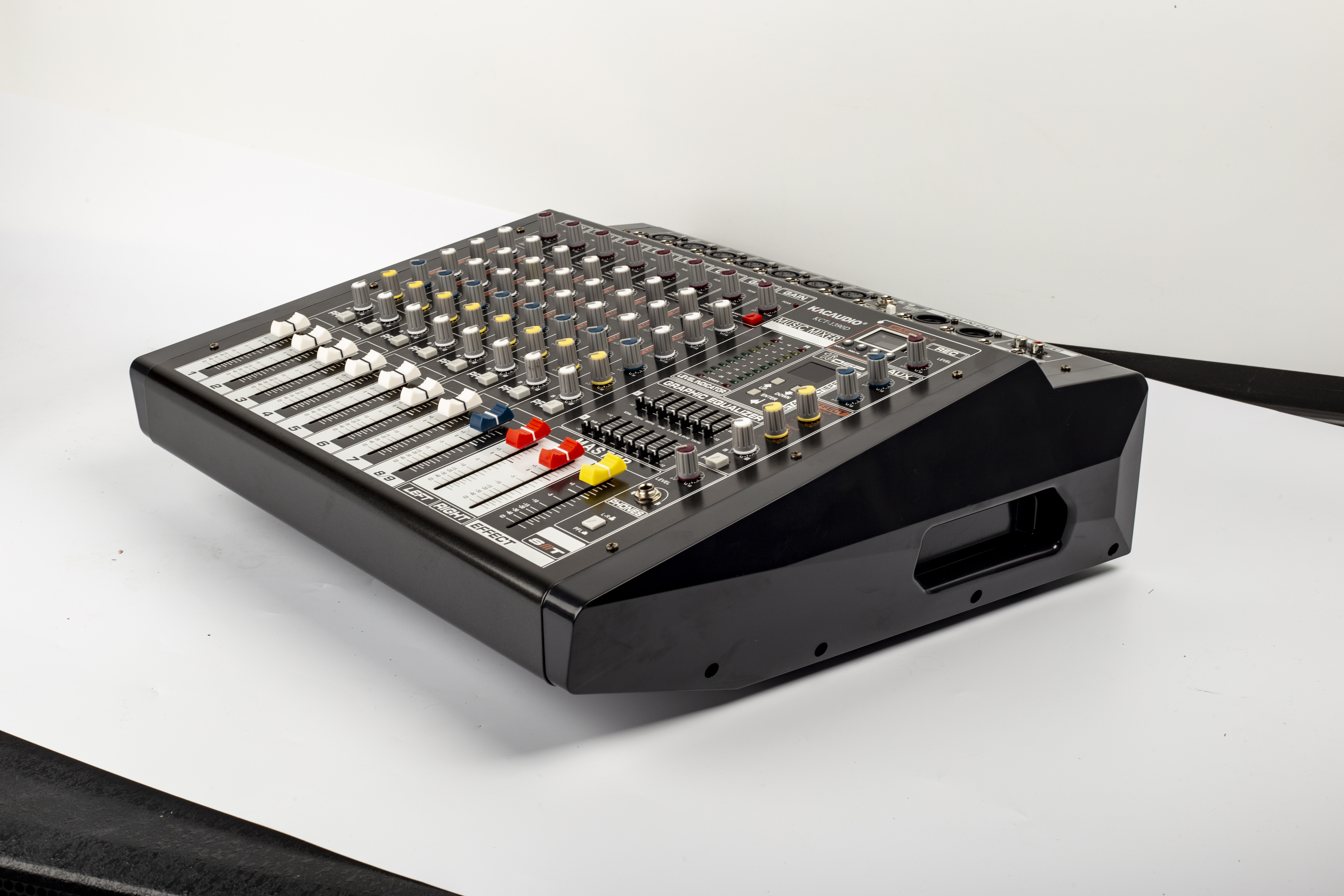 KCT-1390D 7 Channel Mixer Amplifier 2×350W Built-in 16 Digital Effects 48V Phantom Power MP3 Player