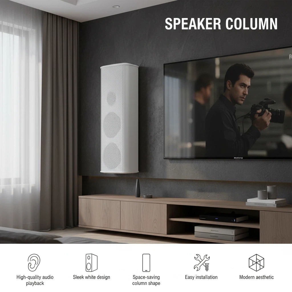 Hot Sale 1230A 4" 30-60W Aluminum Bass Column Speaker PA System Sound Column for Office