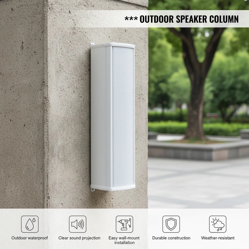 3 Inch 40-80W Waterproof Sound Column Speaker 740A Professional Audio Array for Outdoor