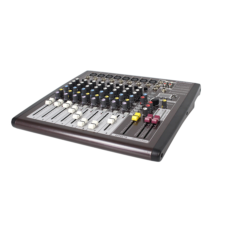 KCT-1206USB 6 Channel Professional Audio Mixer Built-in MP3 Player 48V Phantom Power 3-Band EQ Delay Repeat Effect 4 Bus Mixing Console