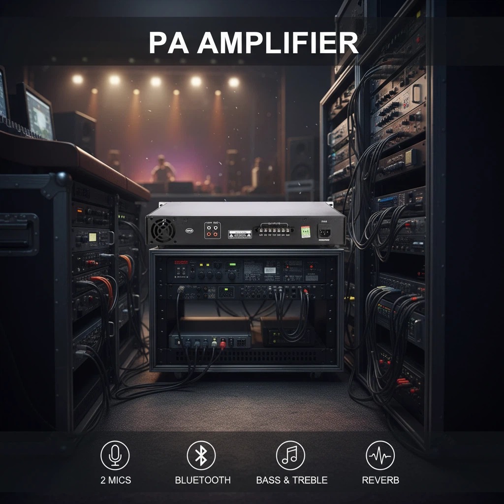 J18D 180W Professional Power Amplifier Home Audio DJ PA System 100V Line Aluminum Alloy