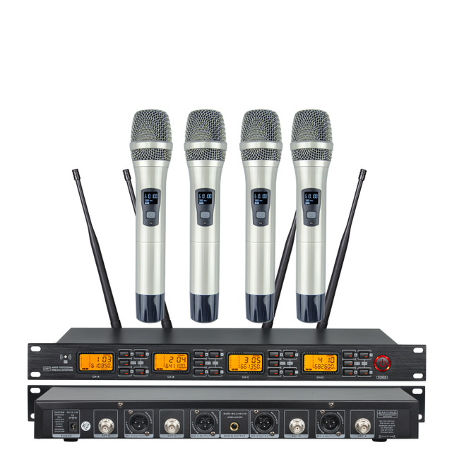 Hot Sale WE-5018 80M Long Range Dual Channel Wireless Handheld Microphone for Karaoke Performance