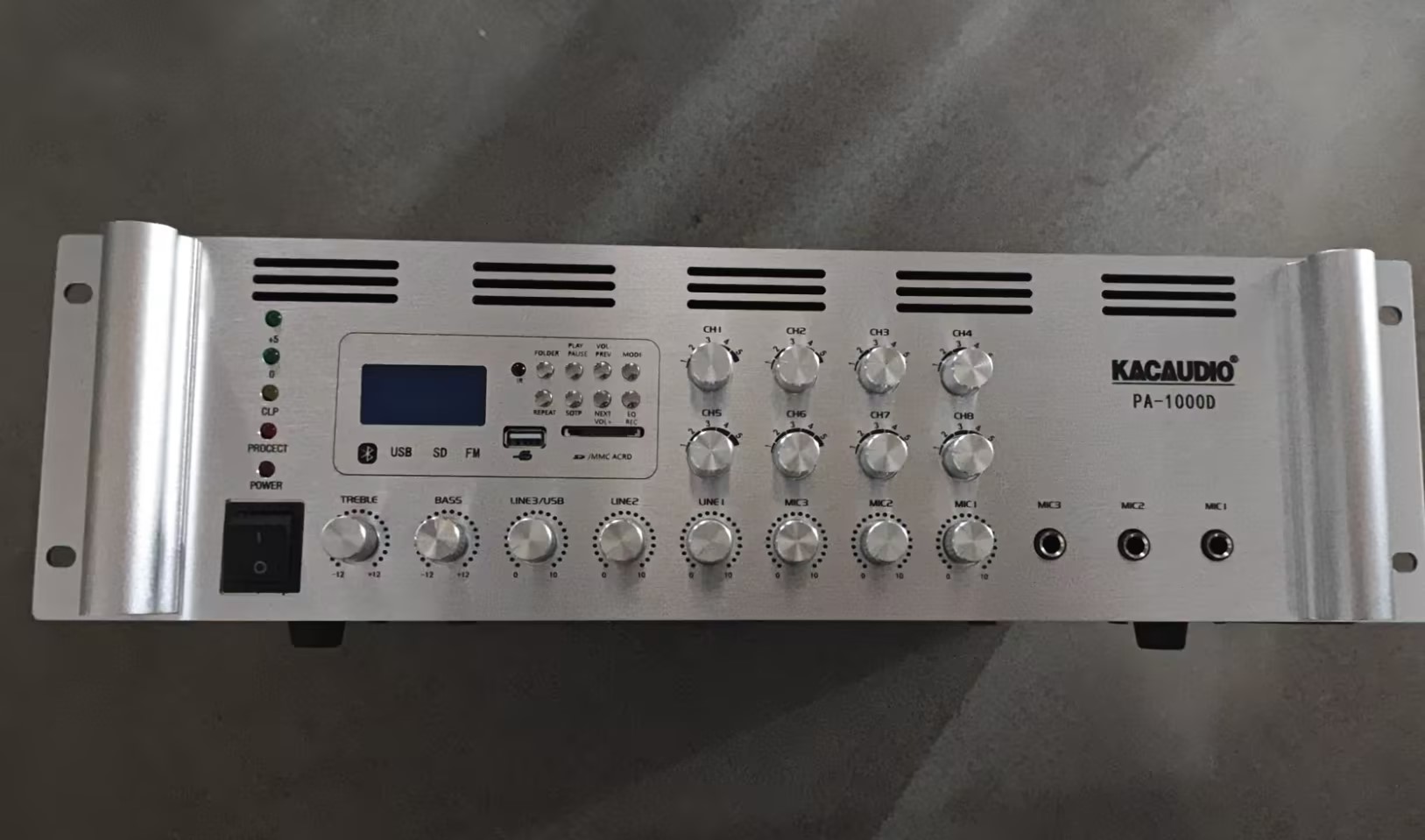 PA-1500D 1 Channel 1500W D Class Home Audio 3U Amplifier Aluminum Alloy Construction Private Mold