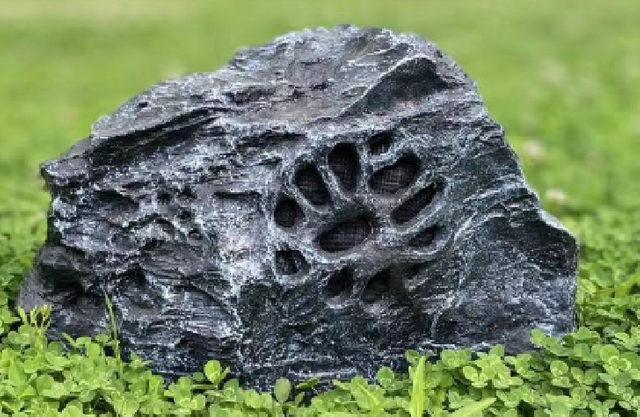 All Weather Outdoor Rock Landscape Speaker CP-96 20/40W Glass Cabinet 5" Full-Range Woofer Wired Garden PA