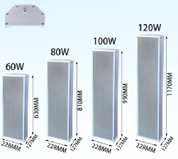 New Design 5100A 6.5" 100-200W Active Column Speaker Public Address Outdoor PA Sound System