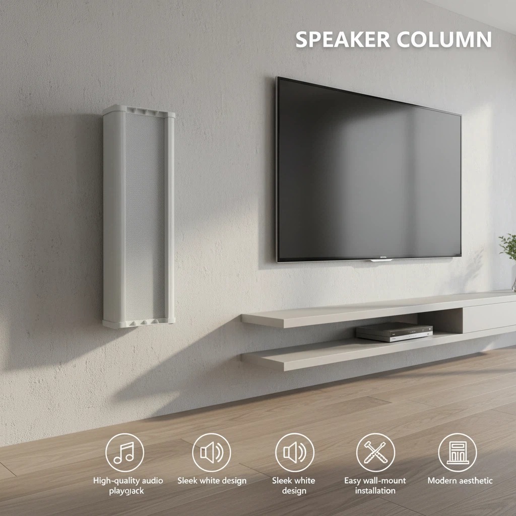 98120 Factory Wholesale 6.5" 120-240W Portable Column Line Array Speaker Home Theater Audio Speaker System