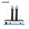 Professional High VHF Dual Channel Wireless Microphone WE-2010 Long Range For Lecture Stage