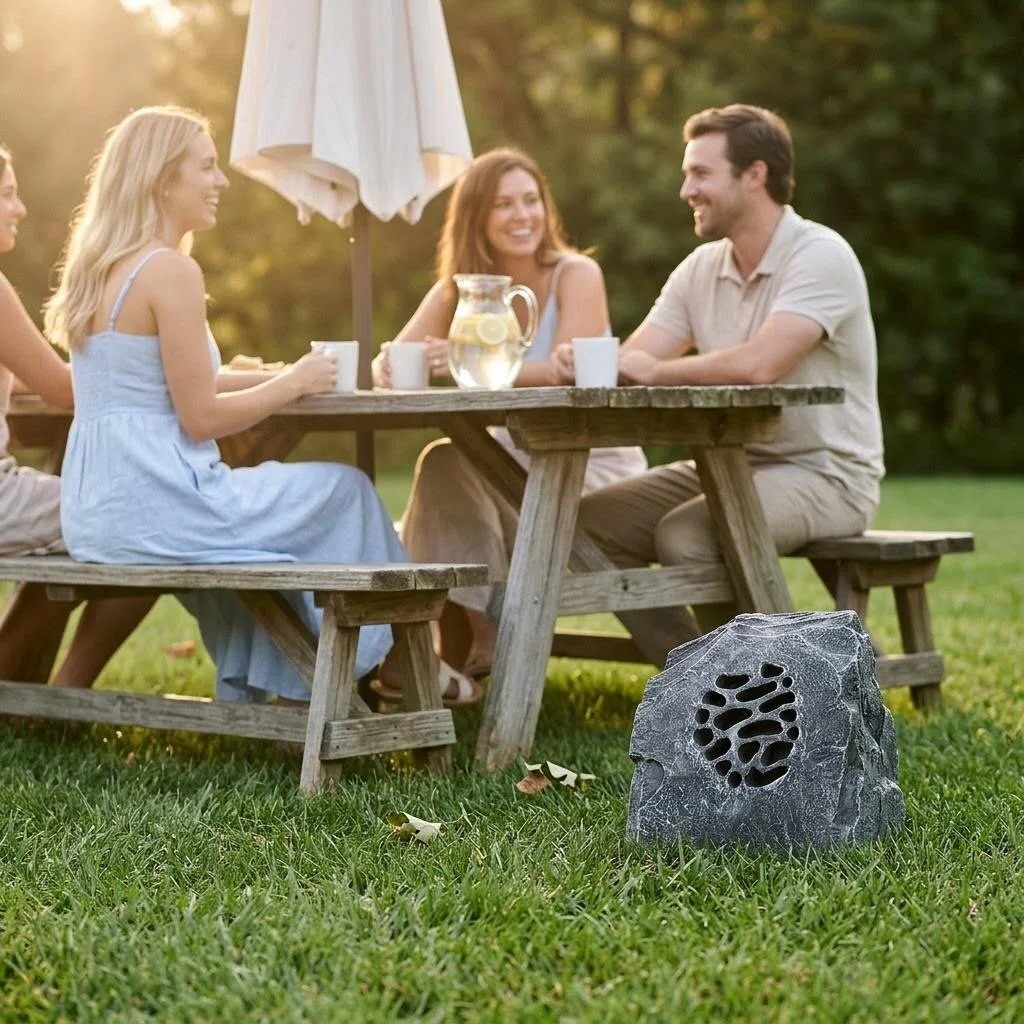 CP-58 Powered FRP Resin Rock Speaker Outdoor Waterproof Garden