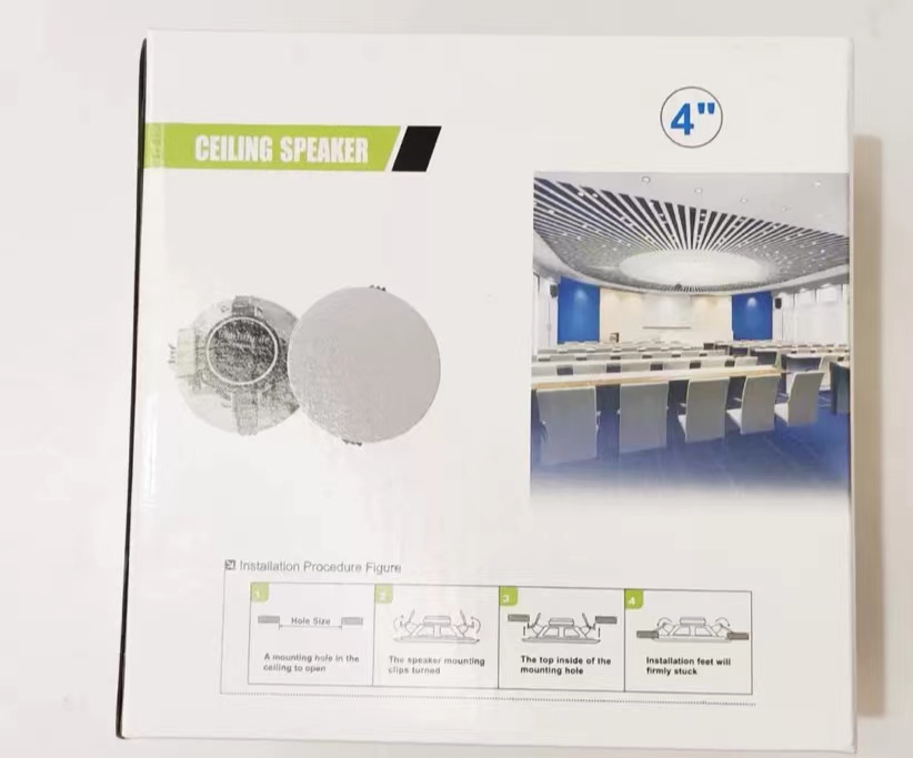 704C Professional White Aluminum Ceiling Loud Speaker 4 Inch 10W Waterproof Ceiling Speaker For Classroom PA System