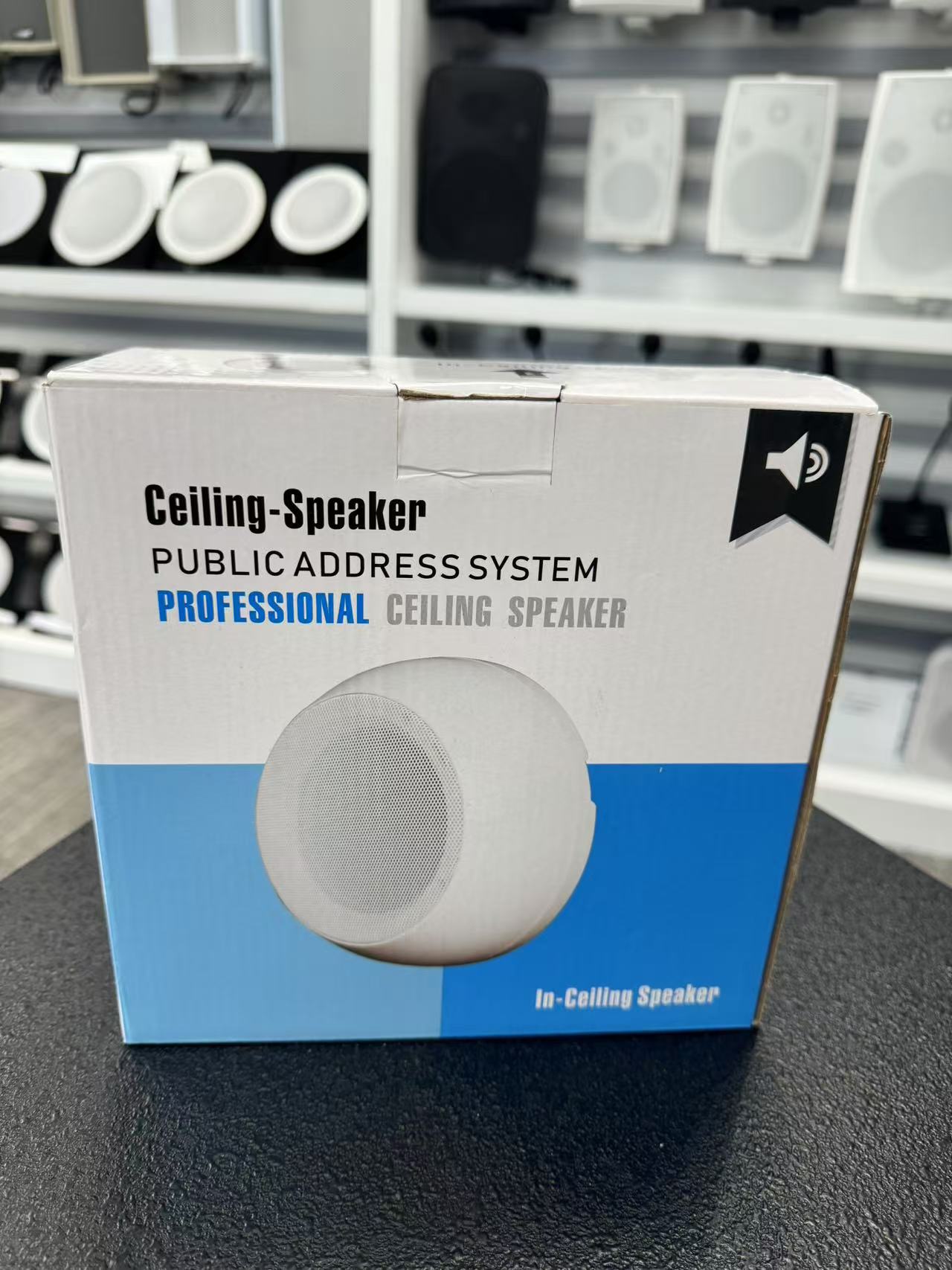 105G 5.5 Inch 25W Surface Mounted Ceiling Speaker ABS Shell With Back Cover Public Address System Home Theatre