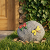 CP-90 5" Full-Range Woofer Wired PA Speaker All Weather Landscape Rock Design Glass Cabinet Outdoor Garden Audio