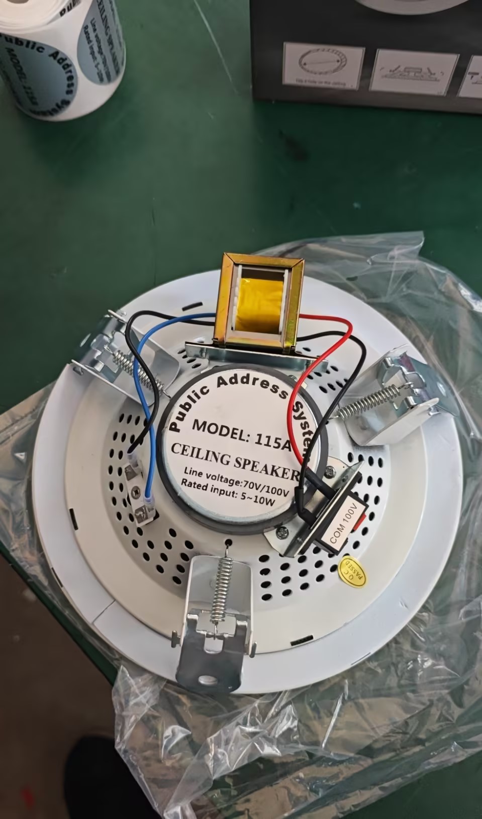 114A 5 Inch 5W High Power Frameless Ceiling Speakers Iron Case For Home Theater Indoor Public Address System
