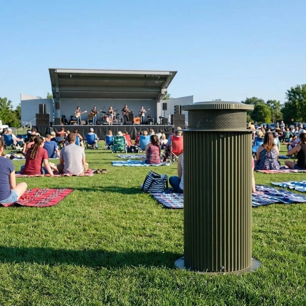 All Weather Landscape Stone Speaker CP-12B 20W Aluminum Alloy Full-Range Wired Outdoor Garden PA System